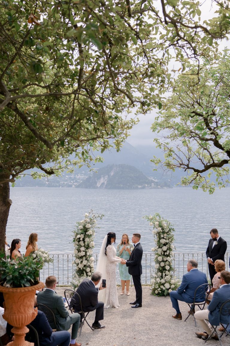 Destination Wedding Photography Ceremony on Terrace Villa Cipressi
