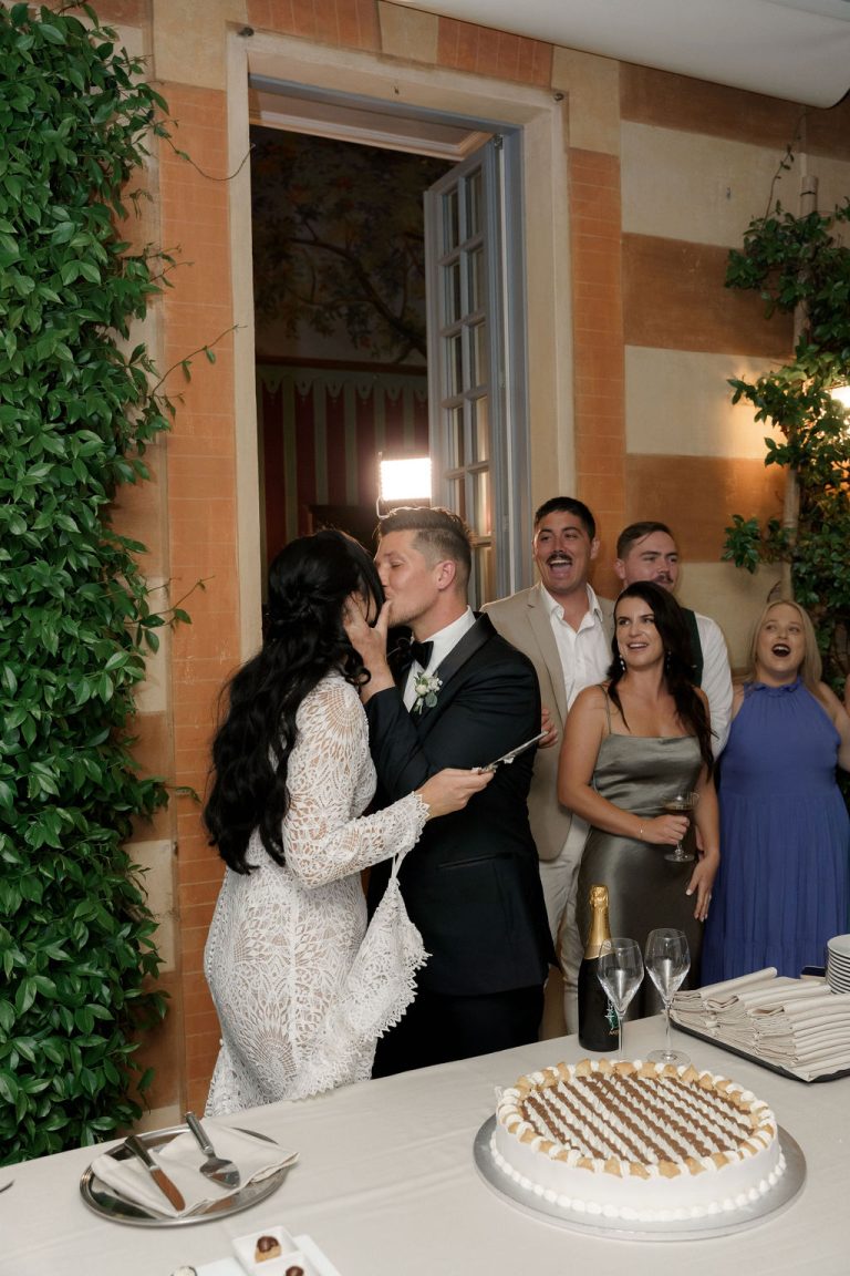 Villa Cipressi Cake Cutting - Destination Wedding Videographer